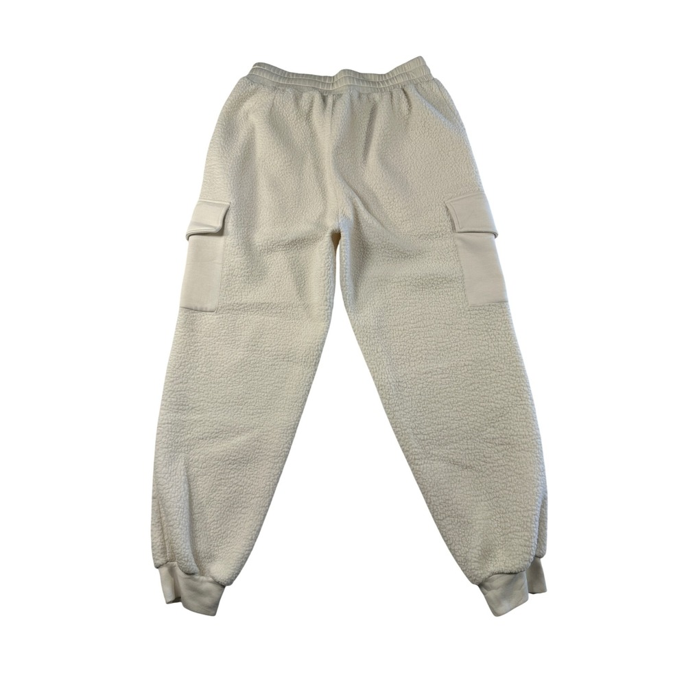 Varley Samson Relaxed‎ Fleece Pant Cream Borg Sherpa Cargo Joggers Medium - Picture 5 of 13